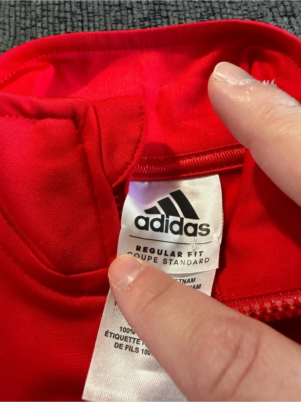 adidas Red and Black Kids Track Set with Logo